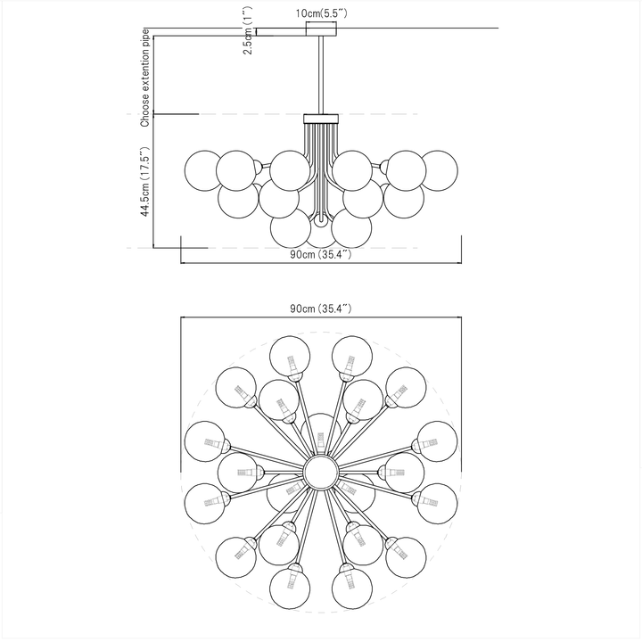 Bloom Pendant Light [21heads] - LUVIA LIGHTING