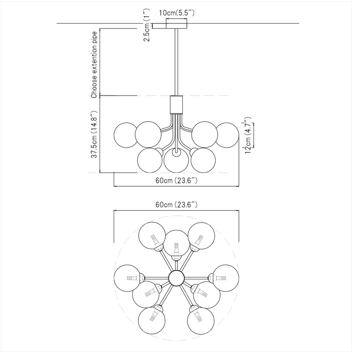 Bloom Pendant Light [9heads] - LUVIA LIGHTING