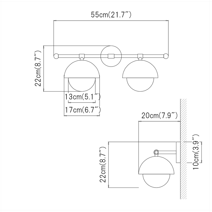 Claud Wall Light (B) - LUVIA LIGHTING