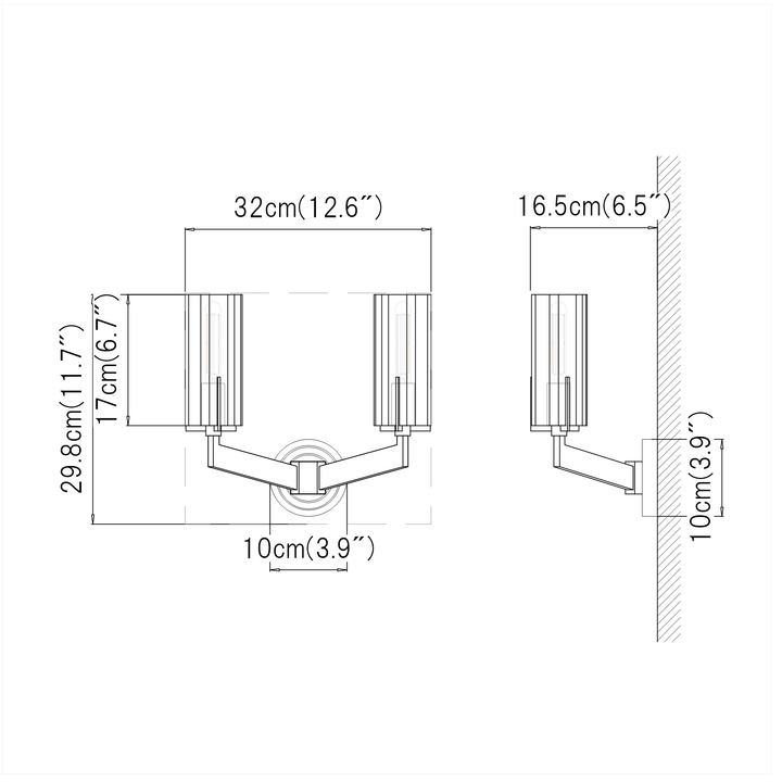 Cresset Wall Light [Double] - LUVIA LIGHTING