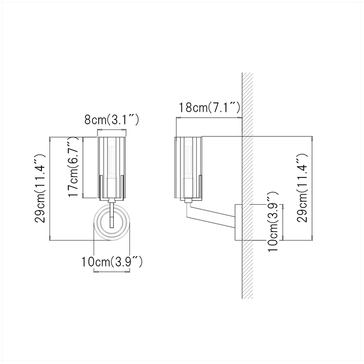 Cresset Wall Light [Single] - LUVIA LIGHTING