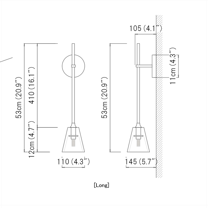 Espes Wall Light [Long] - LUVIA LIGHTING