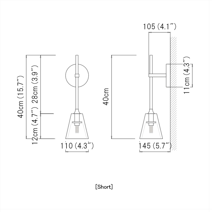 Espes Wall Light [Short] - LUVIA LIGHTING