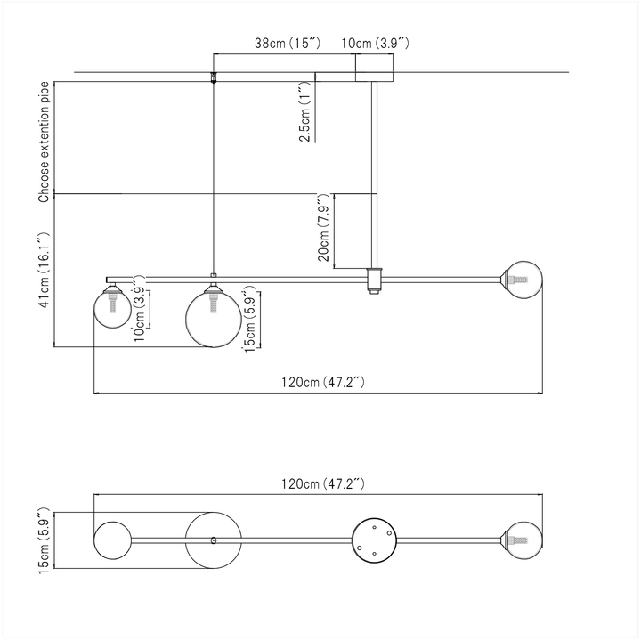 Libra Pendant Light [3heads] - LUVIA LIGHTING