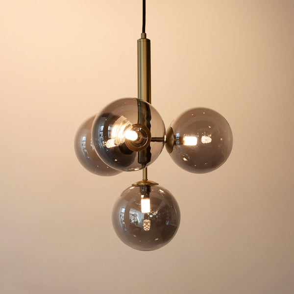 Quartet Pendant Light [Smoke] - LUVIA LIGHTING