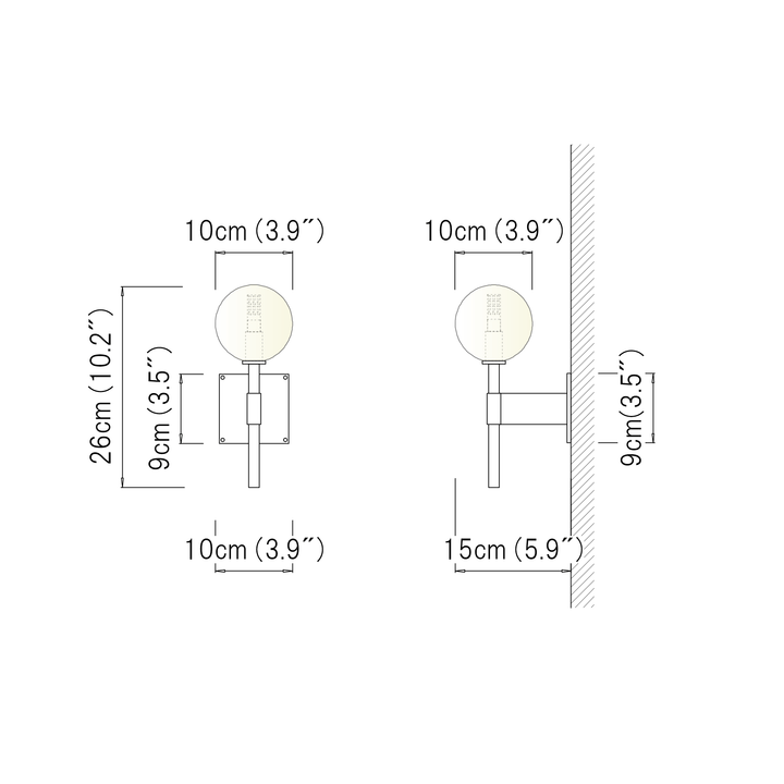 Struct Wall Light [Single] - LUVIA LIGHTING